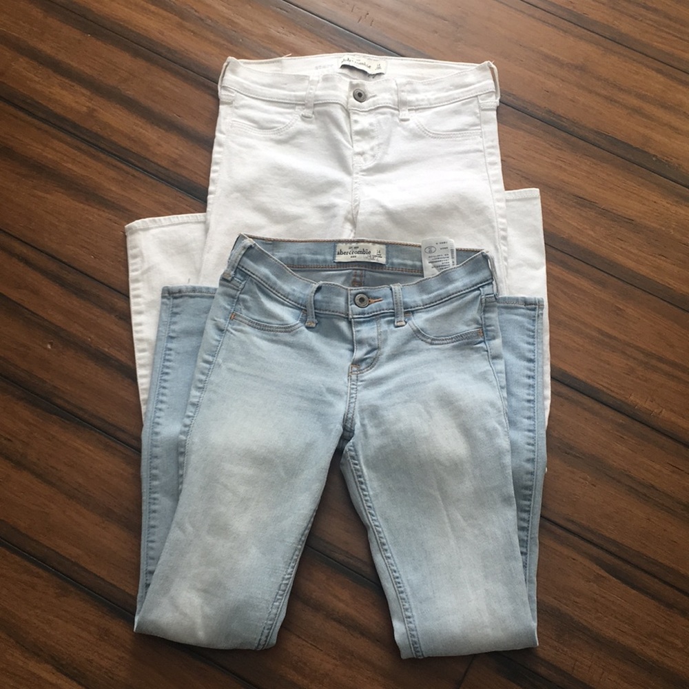 Abercrombie Jeans Size 14 Blue and White Bundle